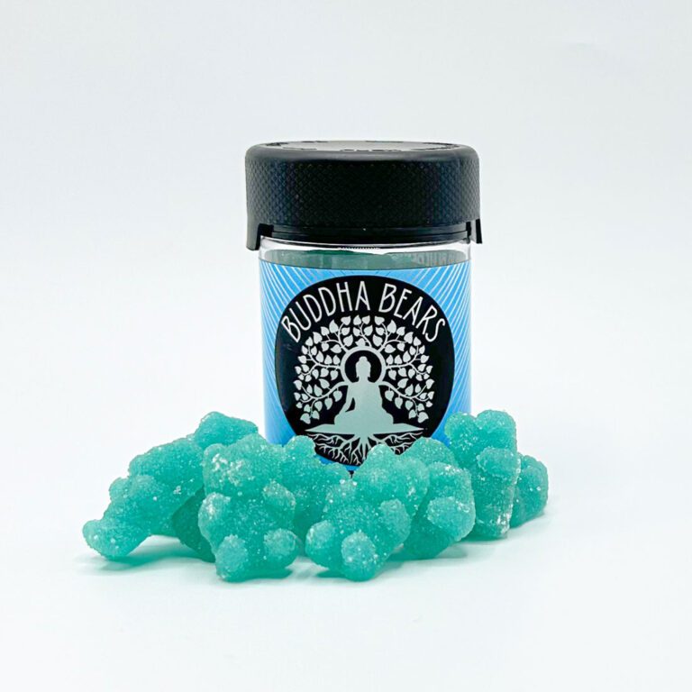 THCP Blueberry Buddha Bear/ Infused With Delta-9 + Delta-8/ 100mg Per Gummy Bear