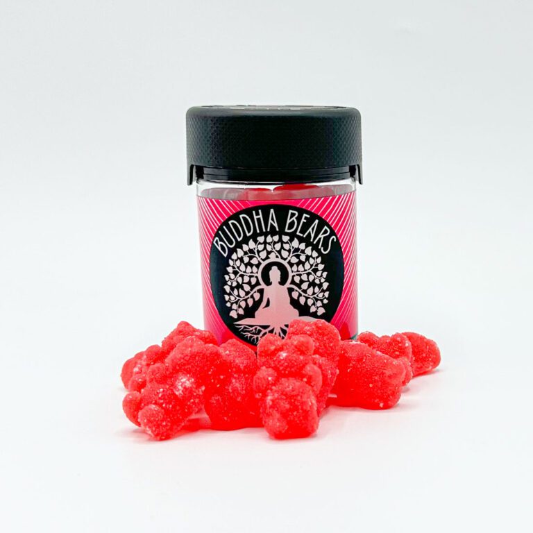THCP Cherry Buddha Bear/ Infused With Delta-9 + Delta-8/ 100mg Per Gummy Bear